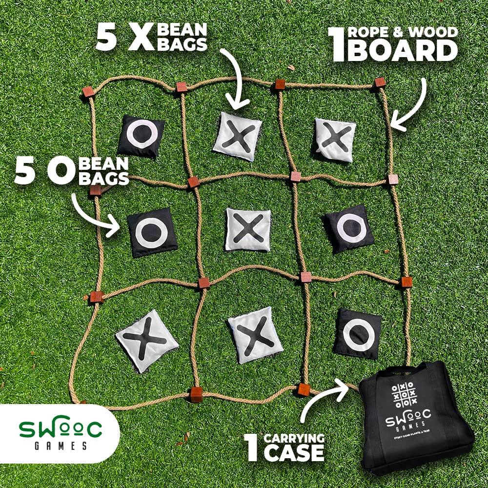 Swooc carrying case and compact size for easy on-the-go backyard fun.