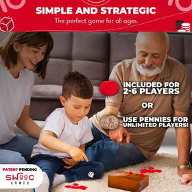 SWOOC Coin Drop coins included for up to six players, letting families start playing immediately