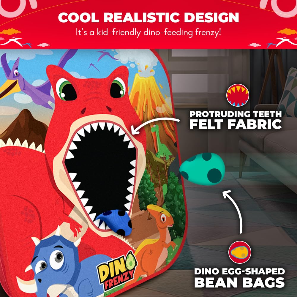 Swooc Dino Frenzy dino egg bean bags add tactile, colorful play