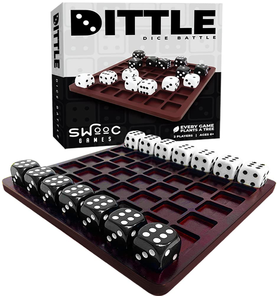 SWOOC Dittle in action: players tilt and cross dice for points.