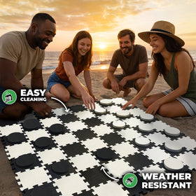 Swooc Games jumbo checker pieces provide strong grip and dramatic visuals.