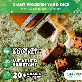 Swooc Games scorecards and marker facilitate quick scoring outdoors.