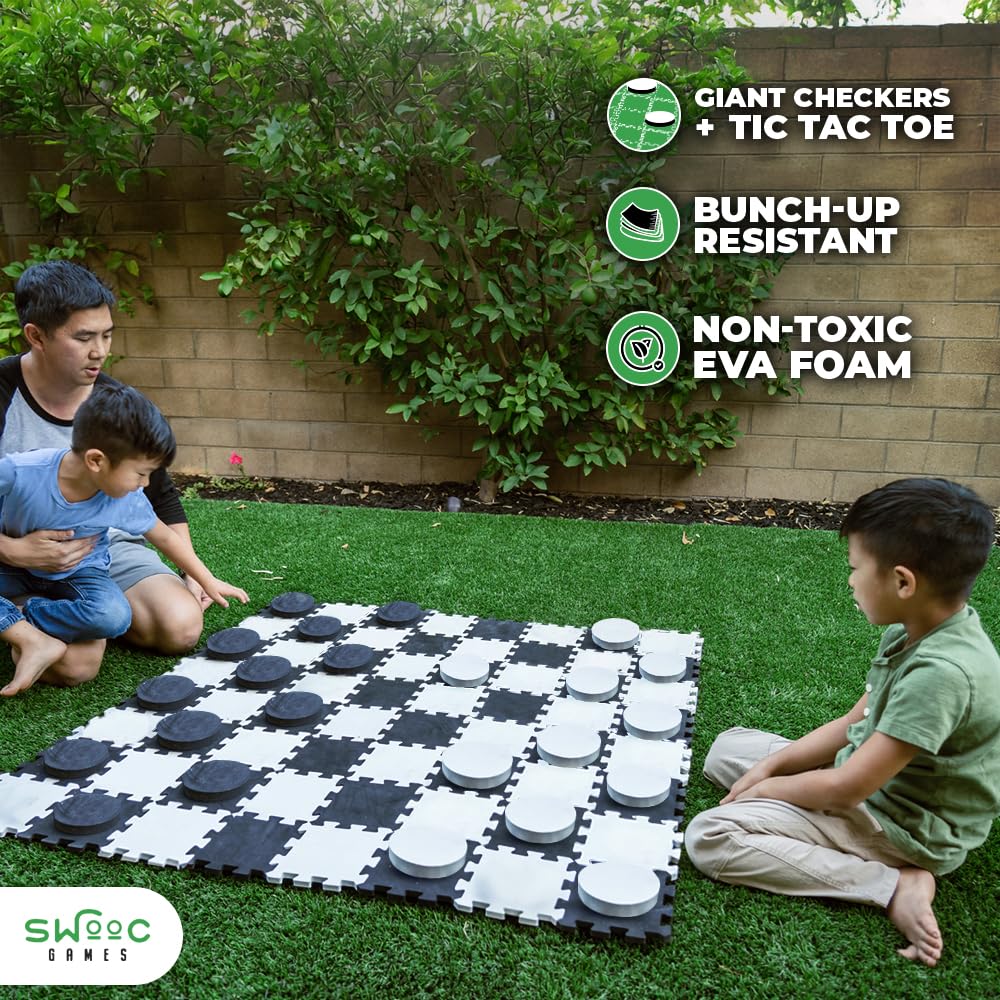 Swooc Games tic-tac-toe board with 3ft layout for quick toss-and-play.