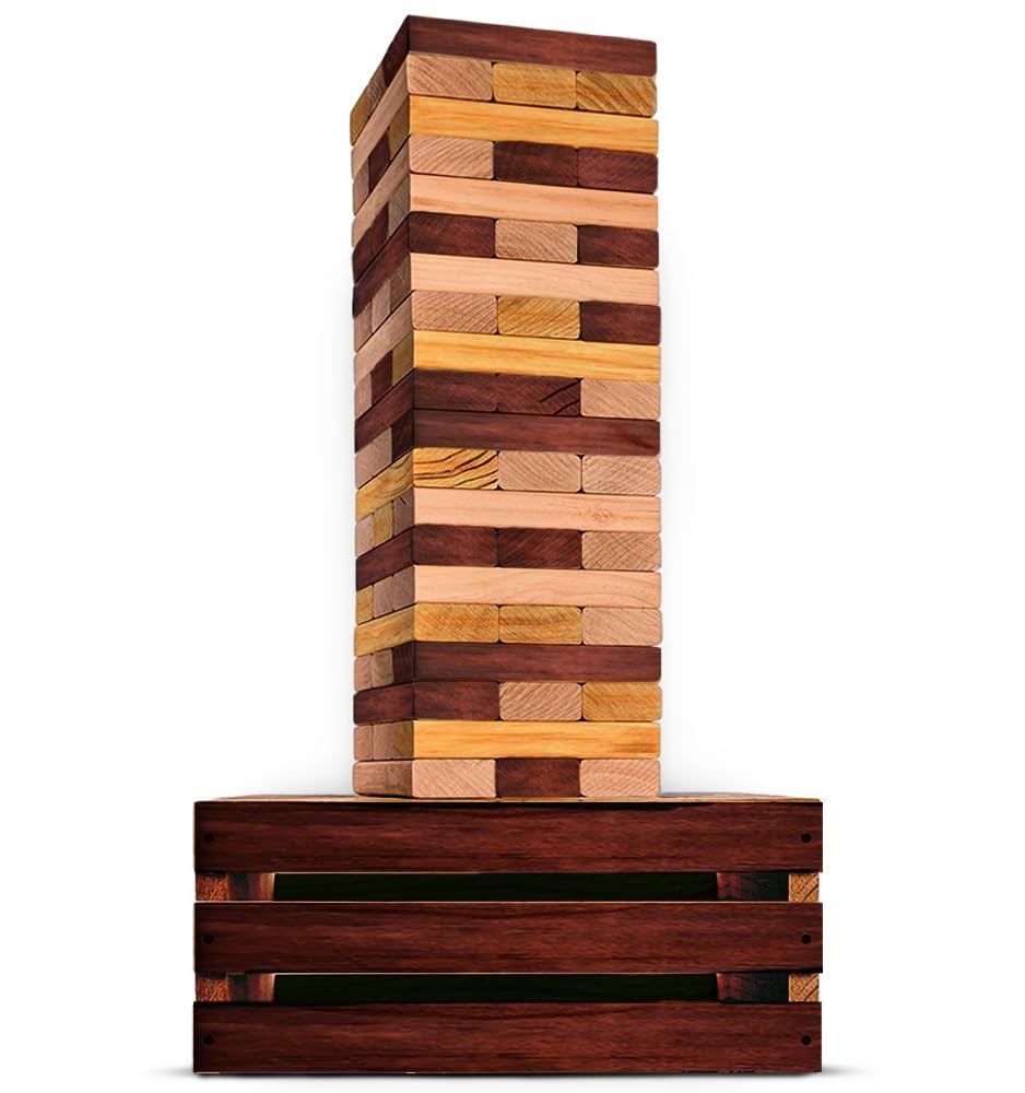 SWOOC Giant Tower blocks in natural reclaimed pine for backyard fun.