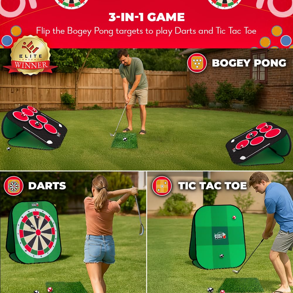 SWOOC lawn darts play in a sunny backyard for family competition.