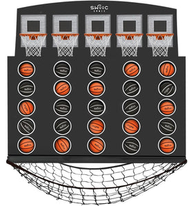 SWOOC Low Post Lineup wall-mounted giant basketball 4-in-a-row for indoor fun