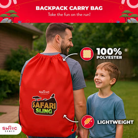 Swooc Safari Sling donation certificate encourages giving back during play.