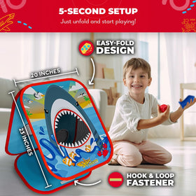 SWOOC Shark Frenzy easy-fold storage for travel and quick setup
