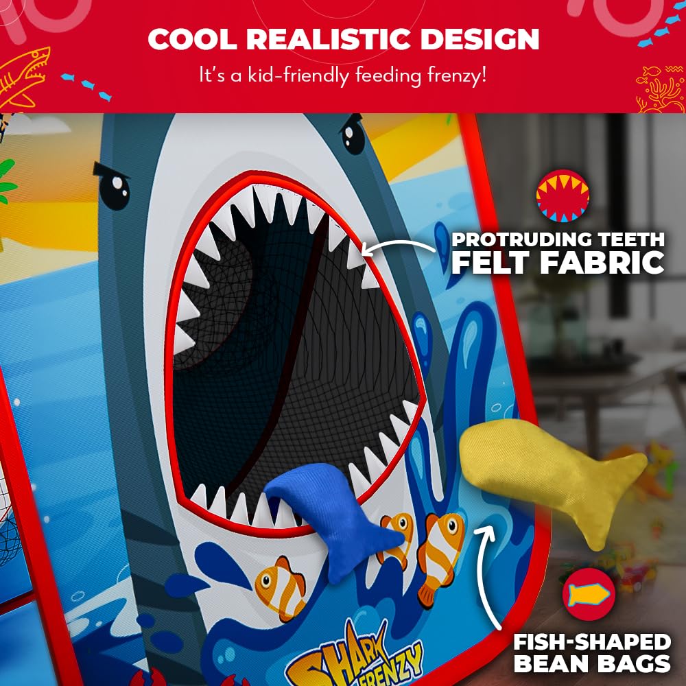 SWOOC Shark Frenzy soft fish bean bags for tactile toss fun
