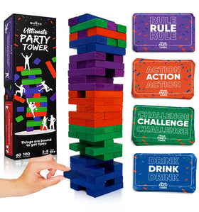 SWOOC Ultimate Party Tower assembly demonstrates sturdy setup for lively game nights