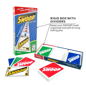 SWOOP set up on an outdoor picnic table for lively outdoor fun.