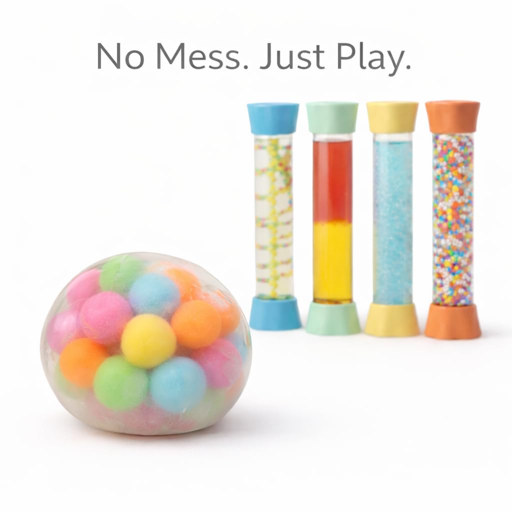 Swoshe sensory tubes tactile exploration for fine motor engagement.