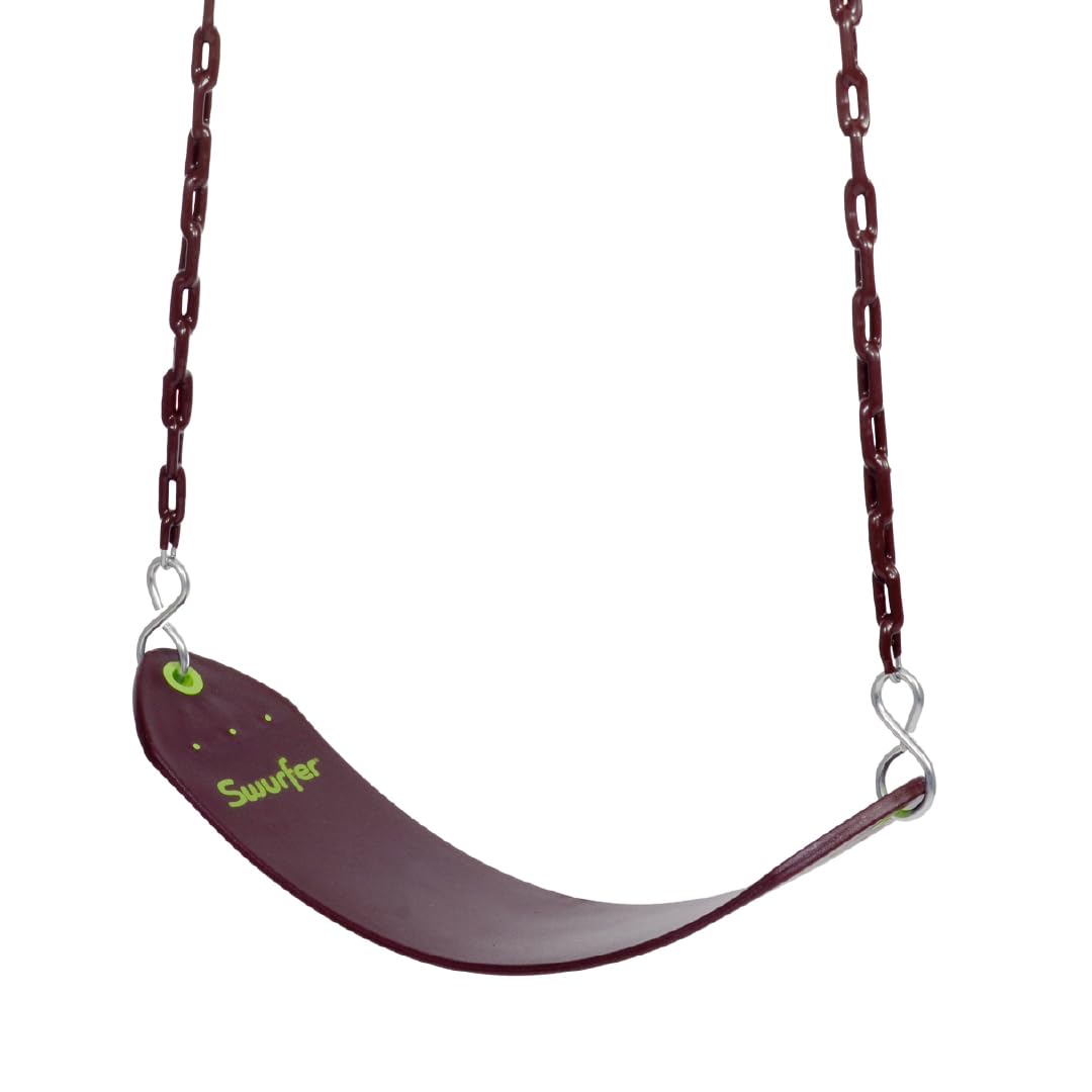 Swurfer belt swing seat offers a secure, comfortable backyard ride.