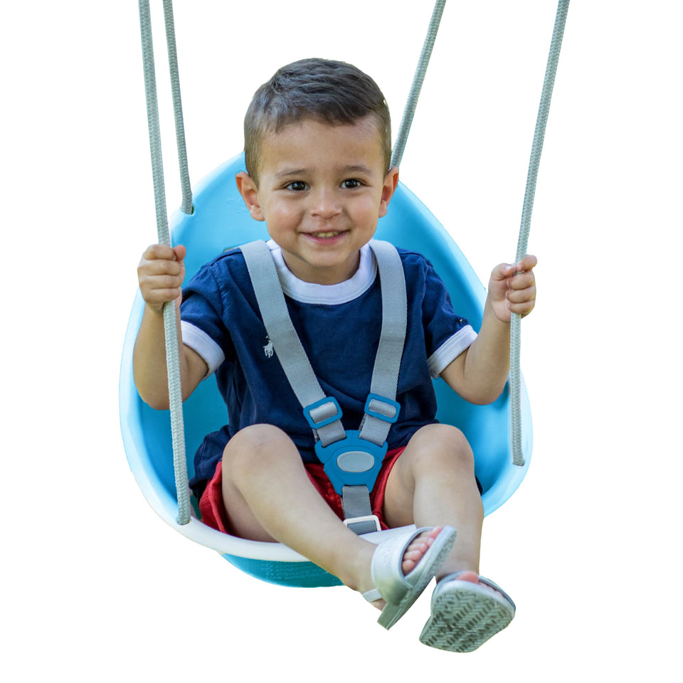 Swurfer Coconut baby swing overview showing ergonomic design for comfortable indoor or outdoor use.