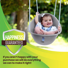 Swurfer Coconut swing with 1-year satisfaction guarantee.