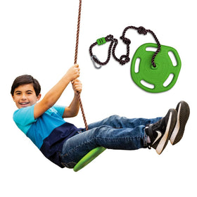 Swurfer Disco Tree Swing front view showing ready-to-install backyard fun for kids
