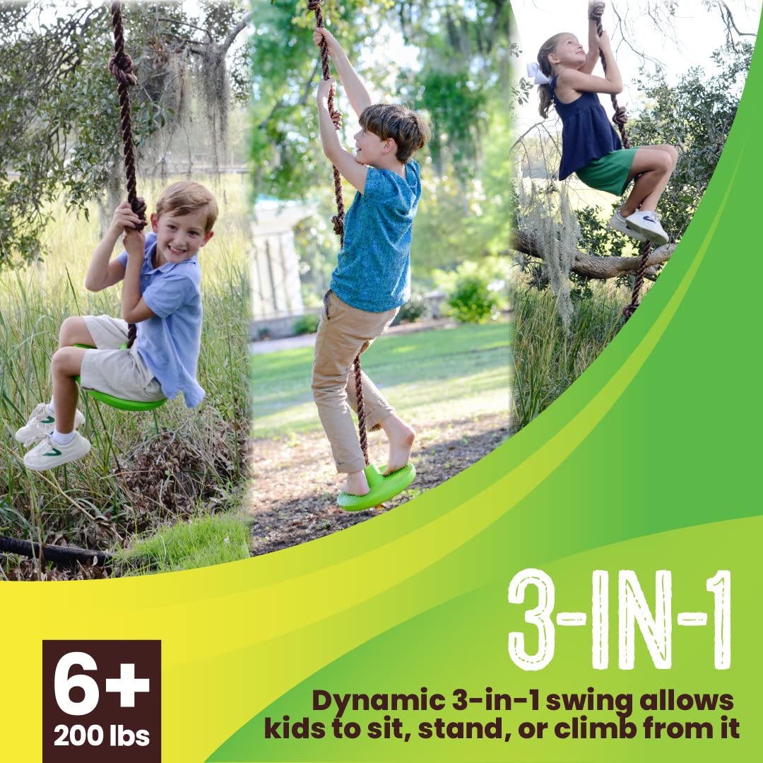 Swurfer Disco Tree Swing soft touch rope offers secure grip