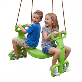 Swurfer Double Rider Glider Swing seats two kids for shared outdoor fun