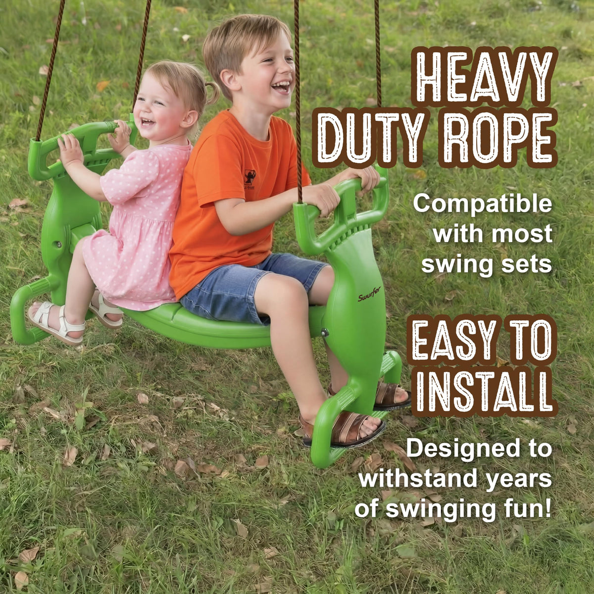 Swurfer Glider Swing easy installation for most wooden playsets