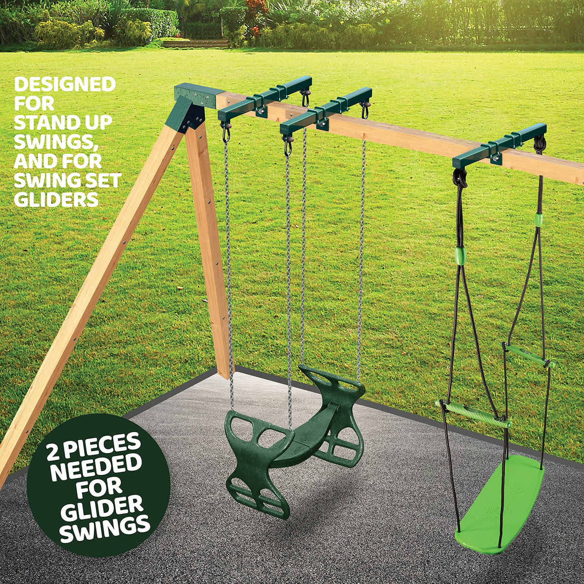 Swurfer heavy-duty bracket demonstrates 6000 lb capacity for durable family use.