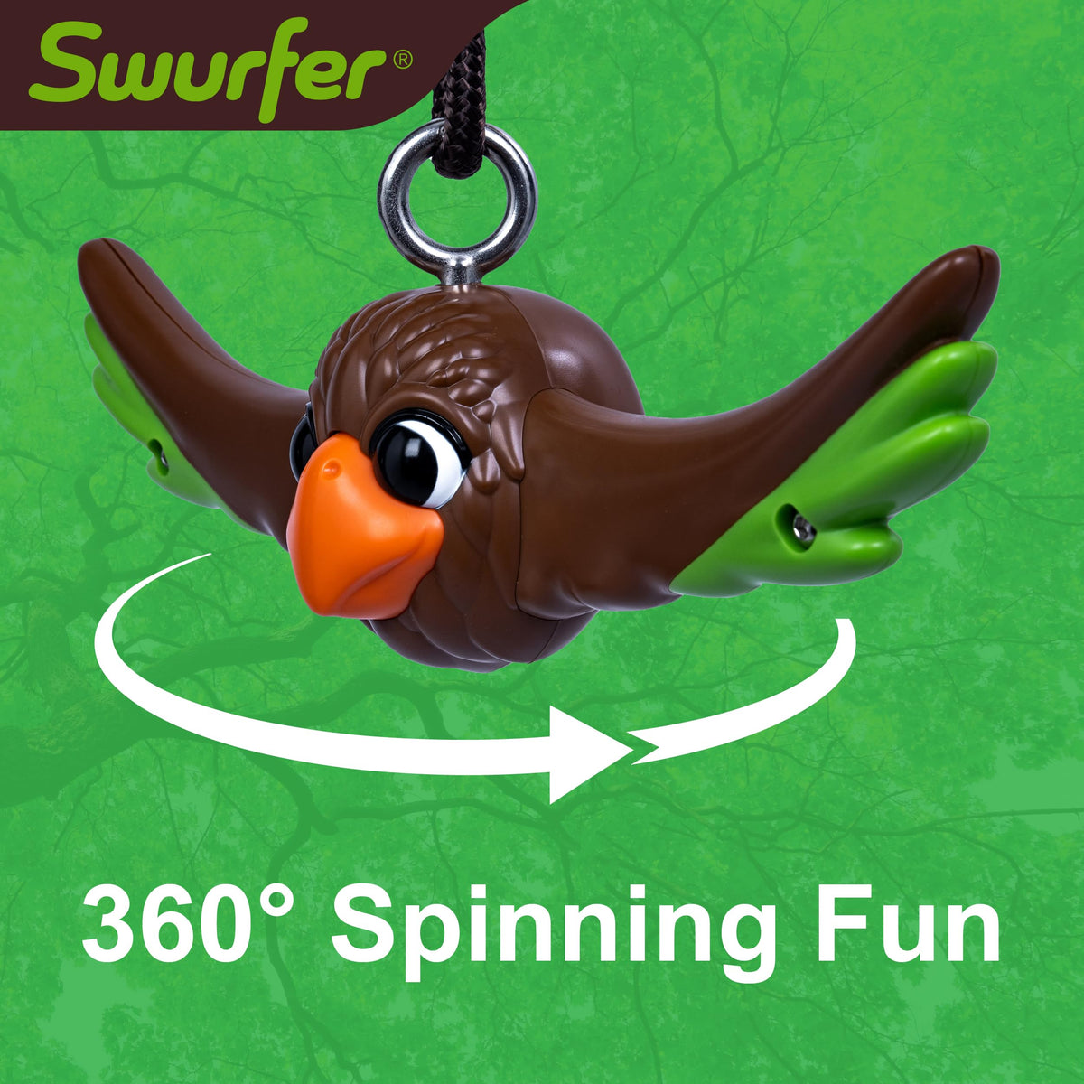 Swurfer Ninja Twister 300 lb capacity enables single-user play.