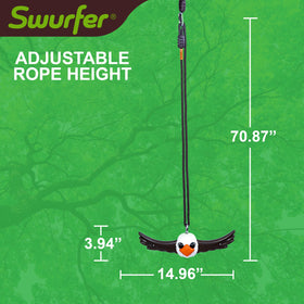 Swurfer Ninja Twister height-adjustable rope enables secure setup.