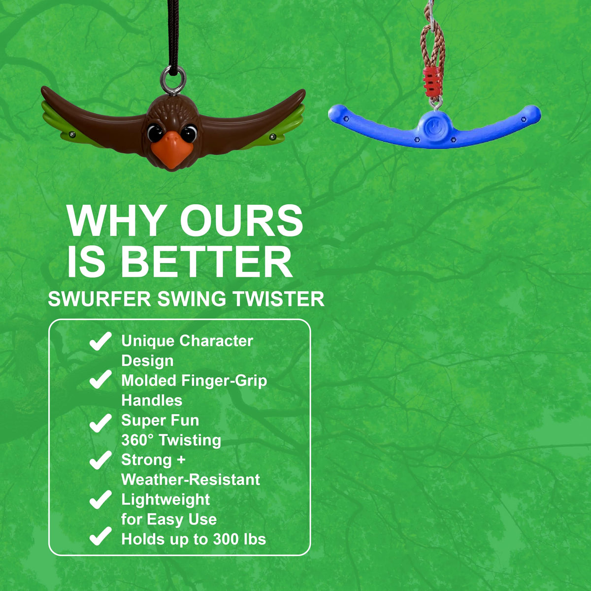 Swurfer Ninja Twister promotes active outdoor fun for kids.
