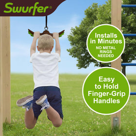 Swurfer Ninja Twister non-slip grip supports safe spinning and swinging.