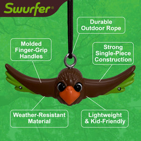 Swurfer Ninja Twister weather-resistant materials withstand outdoor use.