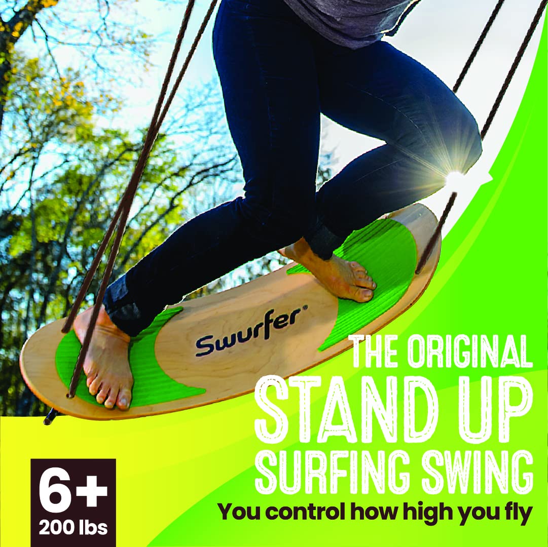 Swurfer TreeSkate adjustable handles show height versatility for growing kids.