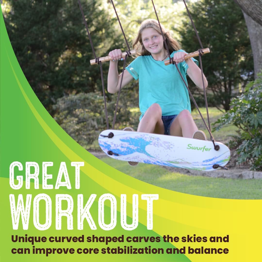 Swurfer TreeSkate grip tape provides traction for safe air surfing