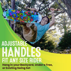 Swurfer TreeSkate holds up to 200 lbs for family fun.
