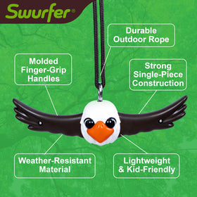 Swurfer Twister non slip grip provides secure hold during spins