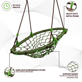 Swurfer Woval is easy to install indoors or outdoors with ultralight materials and quick straps.