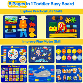 SYHLN Busy Board Puzzle Games: develops problem-solving with removable jigsaws.