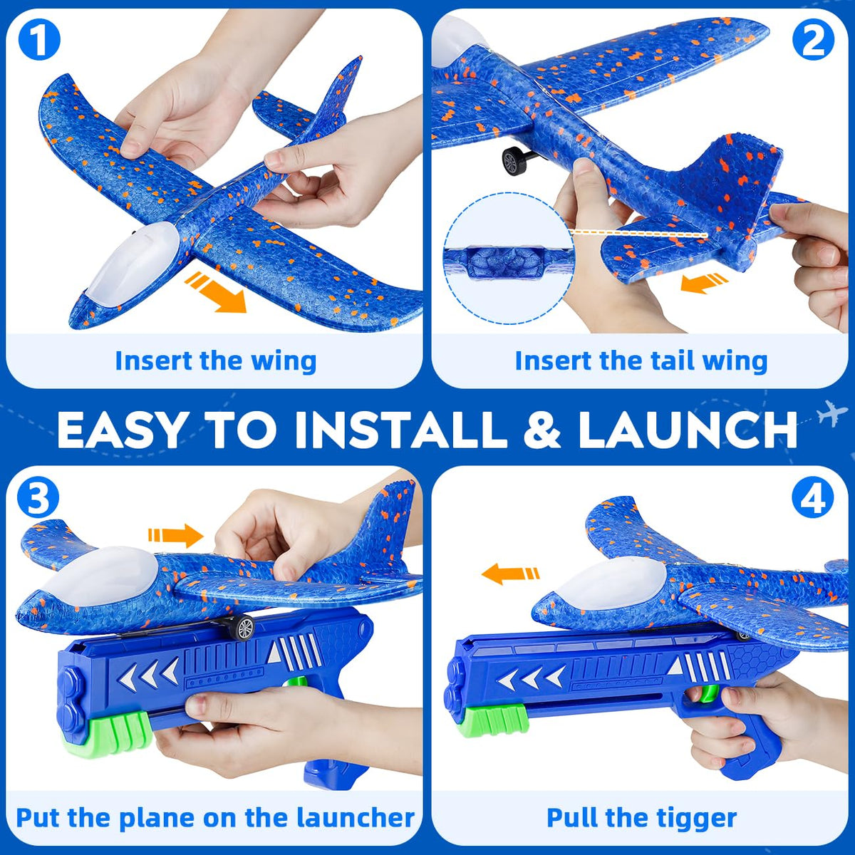 SYHLN lightweight non-toxic foam planes stay safe during energetic outdoor sessions.