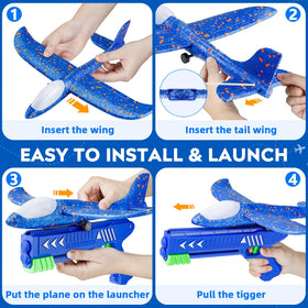 SYHLN lightweight non-toxic foam planes stay safe during energetic outdoor sessions.