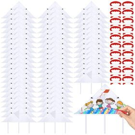 Syhood 64-pcs DIY kite kit triangle packaging for group crafting sessions.