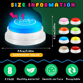 Syhood dog buzzer with animal sounds and lights for fast responses