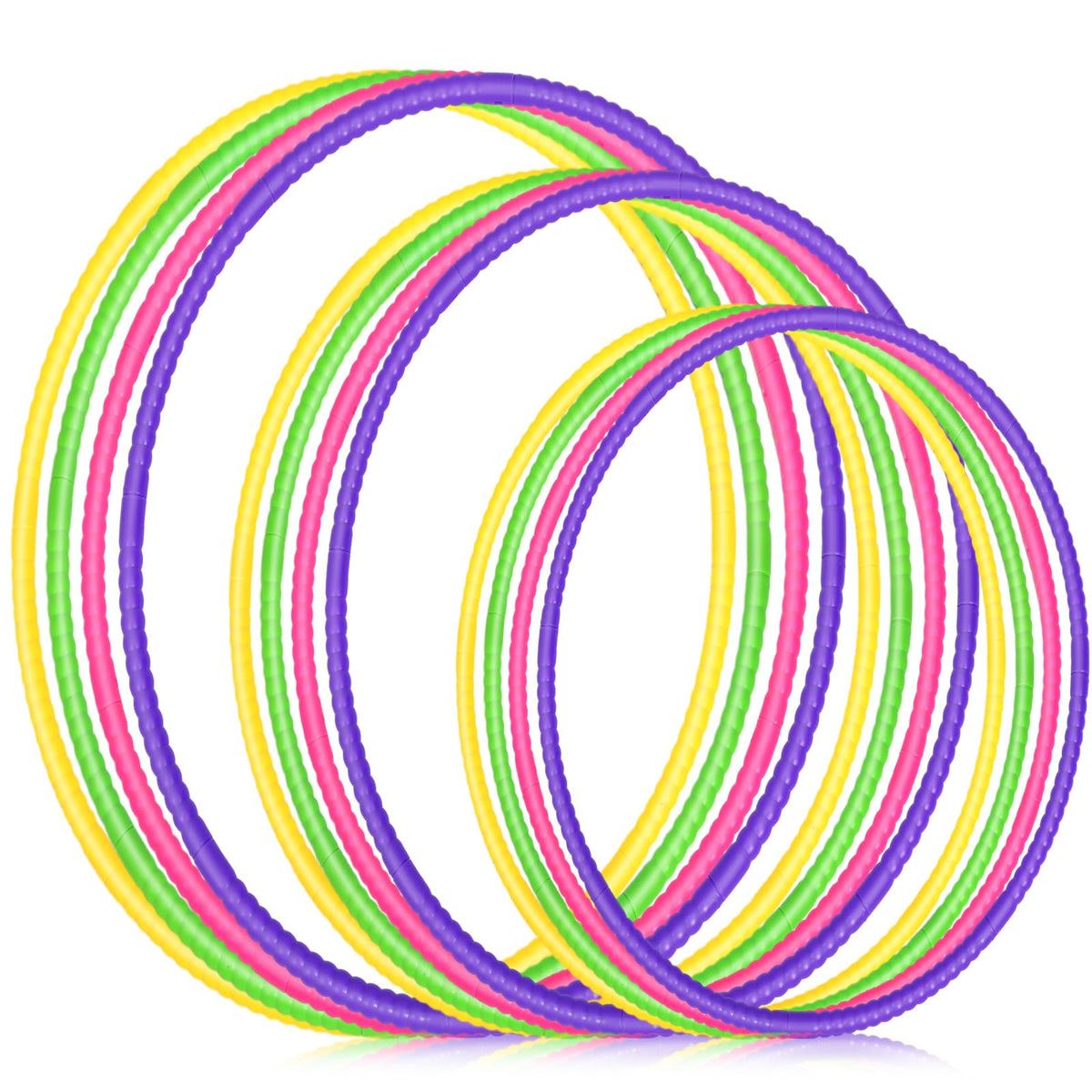 Syhood 24-inch green color hoop for at-home fitness and group games.
