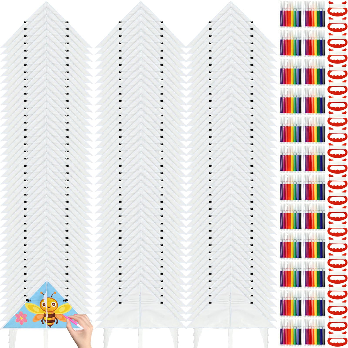 Syhood DIY kite bulk kit with watercolor pens for creative decoration