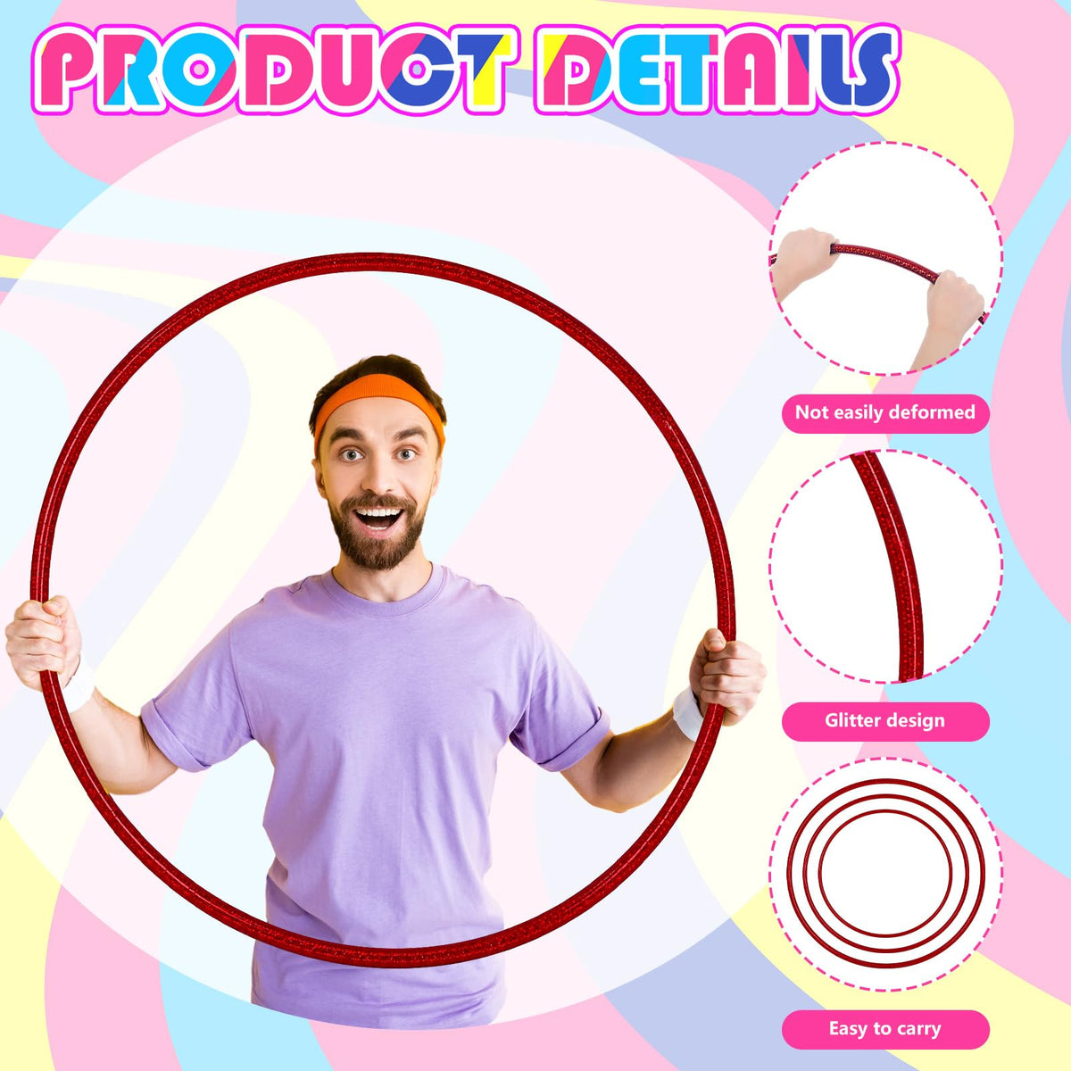 Syhood green glitter hoop supports playful cardio sessions and group practice