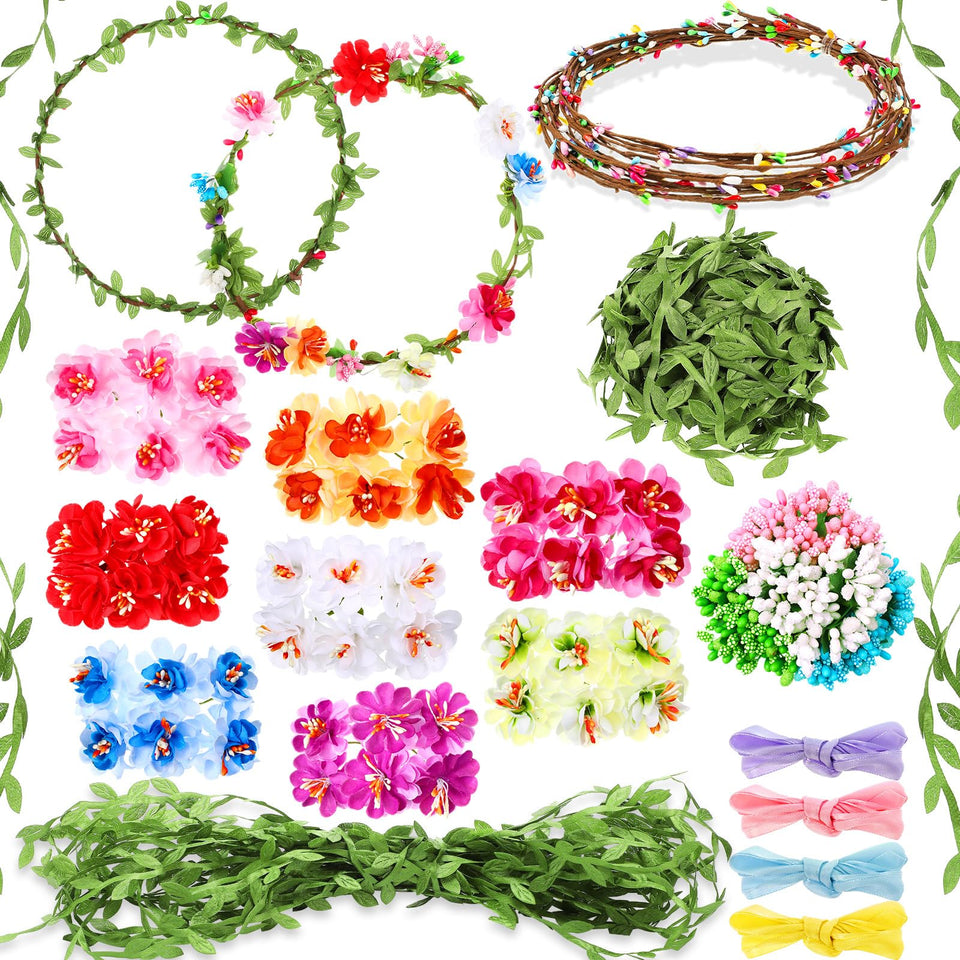 Syhood Mini Plum Blossom Crowns kit parts ready for floral accessories