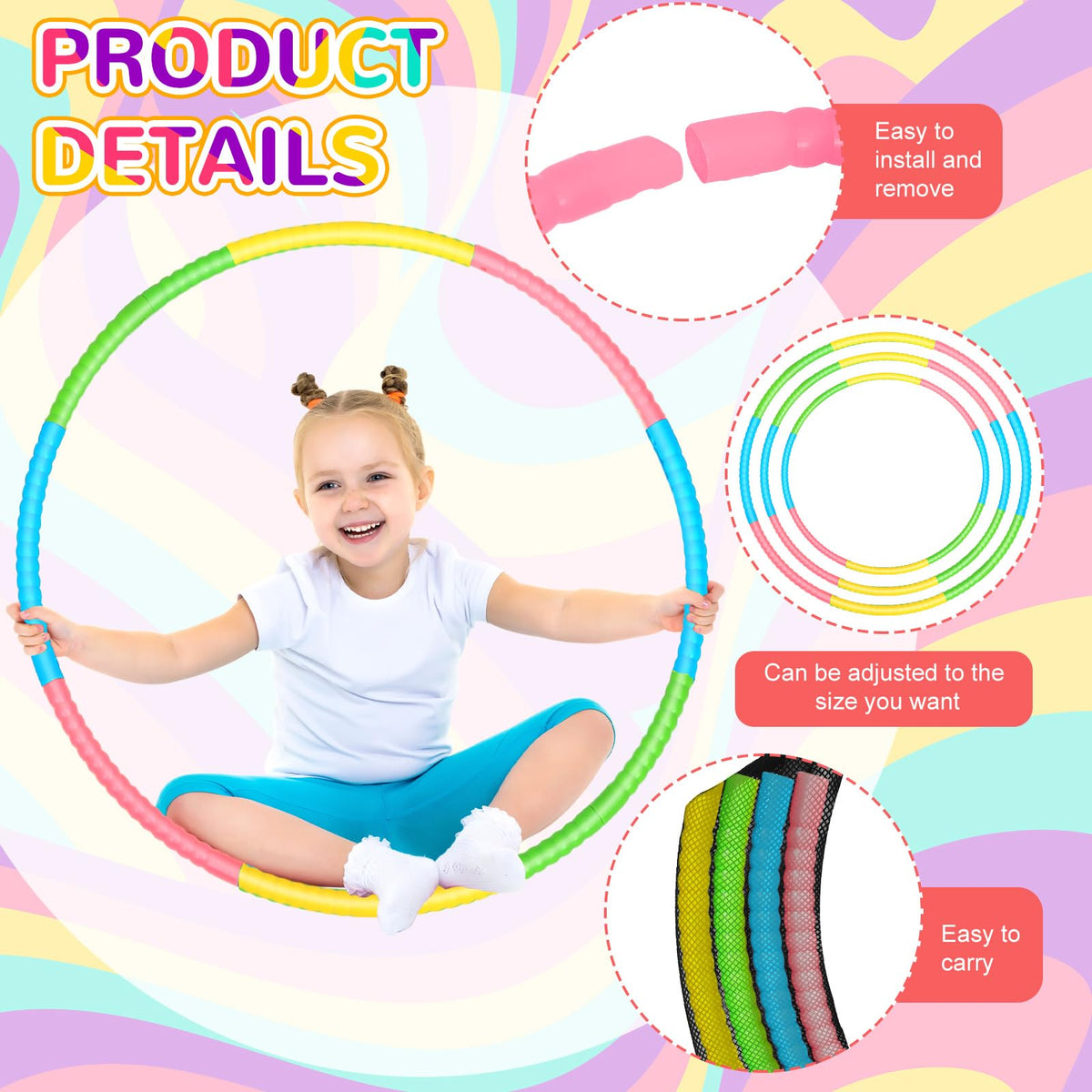 Syhood soft plastic hoop, light weight, comfortable for adults and kids.