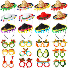 Syhood sombrero headband multicolor close-up, ideal for festive photo props.