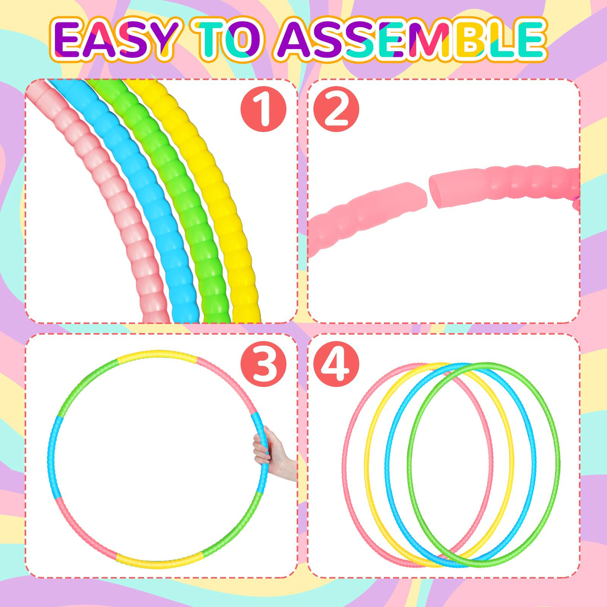 Syhood three-sizes diameter hoop (24-28-32 inches) for varied intensity.