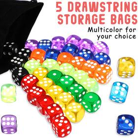 Syhood translucent 14mm dice with rounded corners ideal for rolling games.