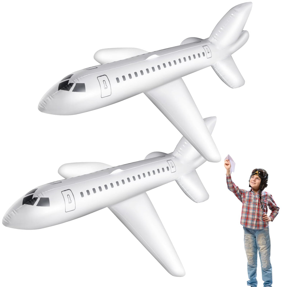 Syhood white large inflatable airplane – front view for outdoor party decor.