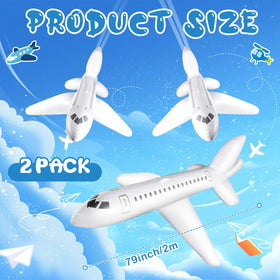 Syhood white inflatable airplane – side view ideal for pool party fun and play.