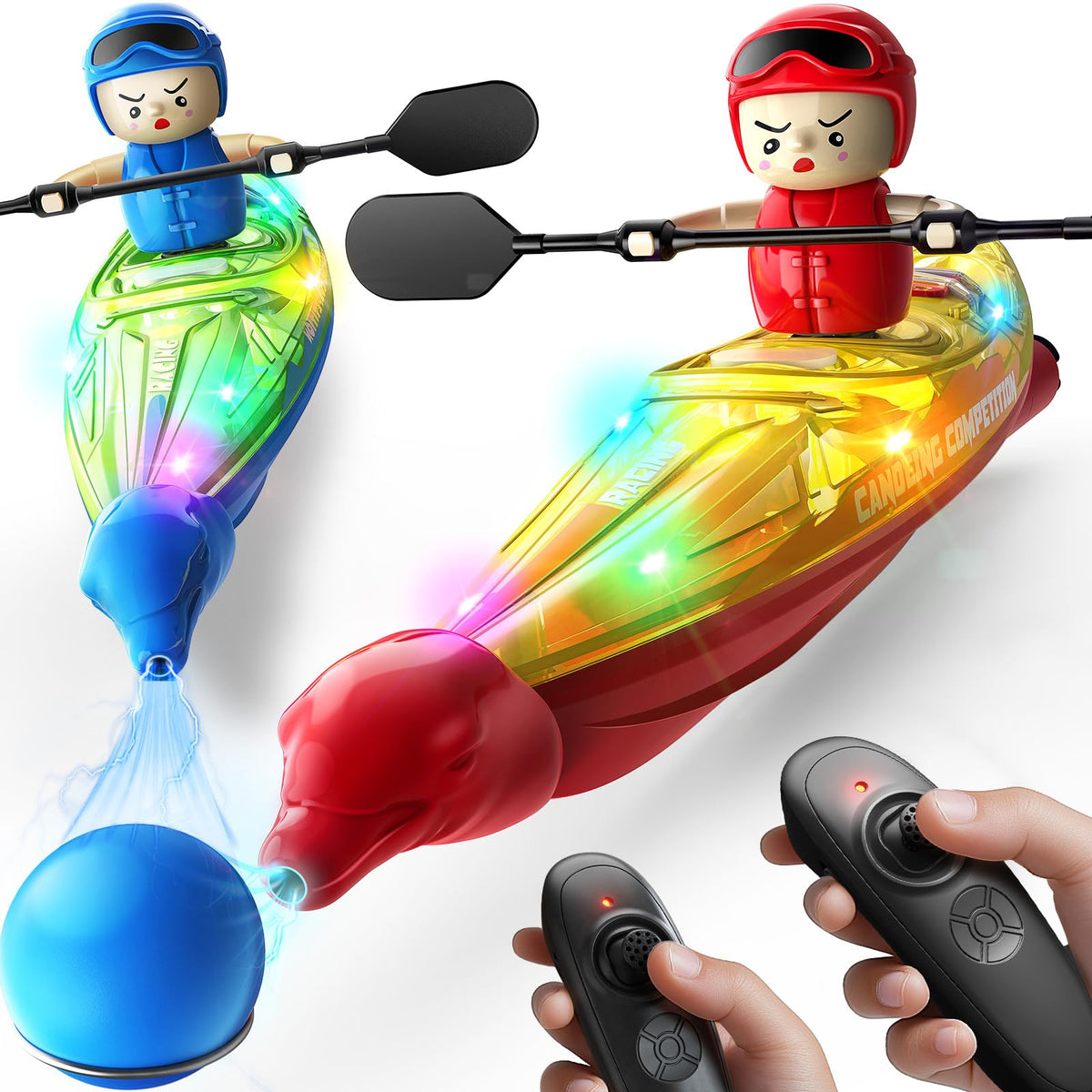 SYMA RC Boats two-pack kayaks for pool racing and sibling play.